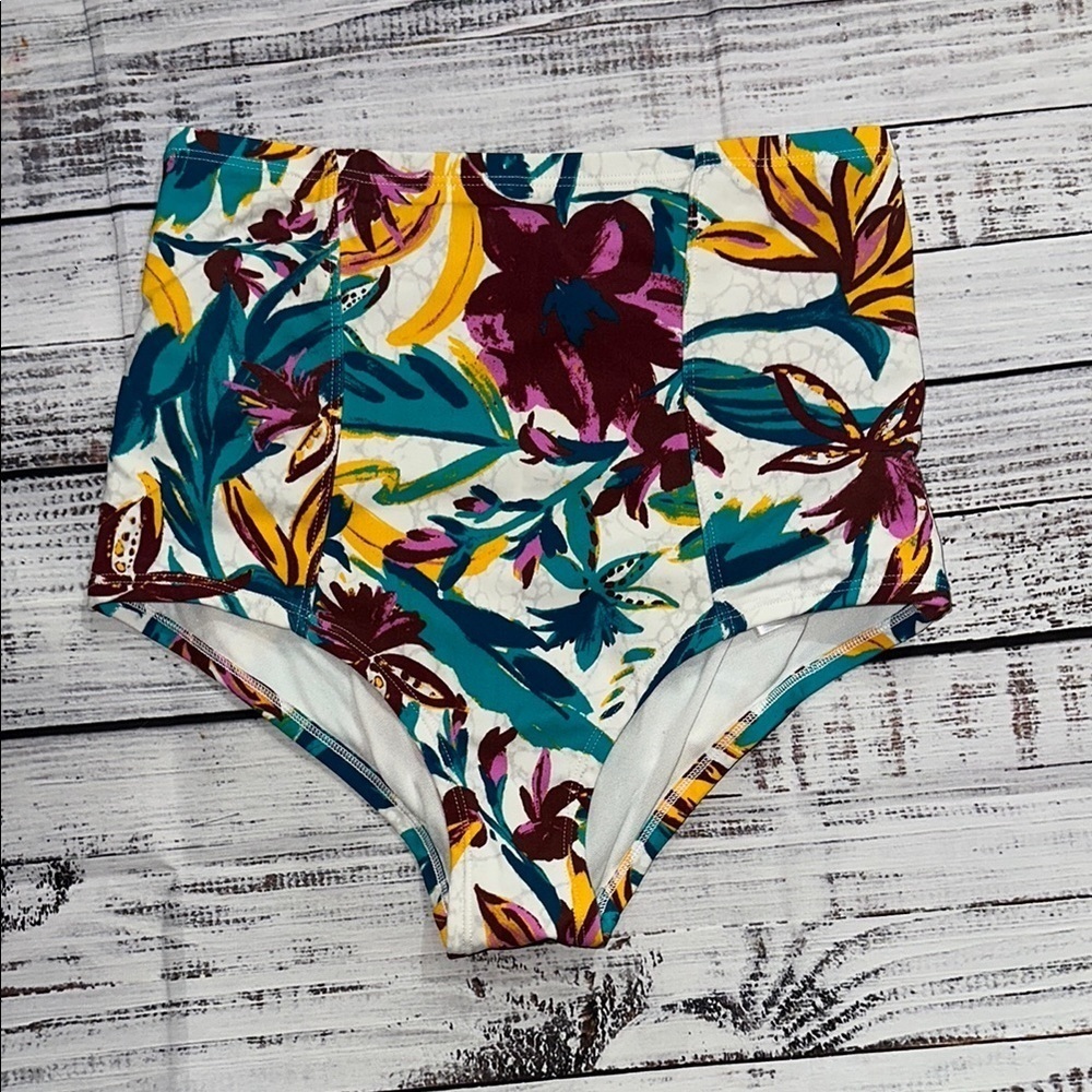 Urban Outfitters Out from Under Floral High-Waisted Bikini Bottoms Sz. S‎